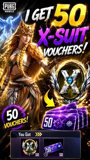 I GOT 50 X-SUIT VOUCHERS! 😱 Can I Unlock the NEW X-SUIT? | PUBG MOBILE