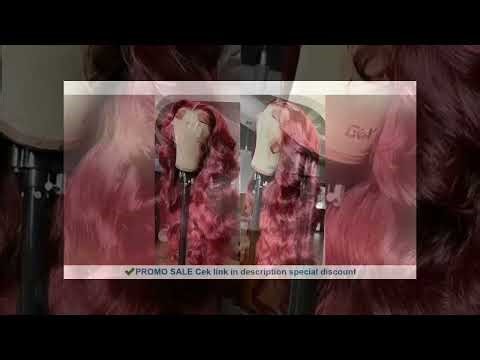 99j burgundy 13x6 Lace Front Human Hair 200 Density Body Wave 13x4 30 36 Inch Red Colored Lace Front