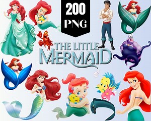 Ariel PNG Clipart Bundle: Little Mermaid Graphics (digital Download) - Etsy