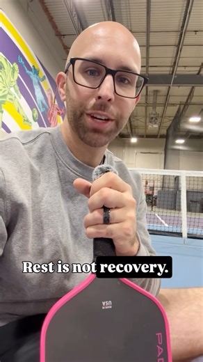 Dr. Reece Maranda | Pickleball Performance & PT | MN & Online on Instagram: "This is the biggest mindset shift most 50+ pickleball players need to hear. Rest pauses pain. Recovery prevents it. If you want to play strong and stay injury-free, you can’t skip the work between games. Want help? DM me “STRONG” and I’ll send over my free warm-up guide. #pickleballinjuryprevention #pickleballinjury #pickleballtraining #pickleballlove #pickleballcoach"