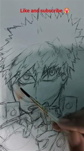 draw bakugo katsuki 💣🔥