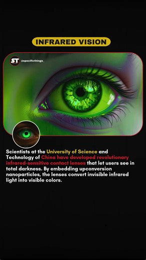 Infrared Vision: Breakthrough Contact Lenses That See in the Dark. #shortsfeed #factshorts #ytshorts