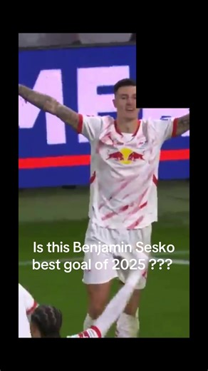 Ali je to najboljši zadetek Benjamina Šeška v letu 2025 ??? Izjemno močen in natančen strel. Is this Benjamin Sesko best goal of 2025 ?? 🤔🤔🤔 #benjaminsesko #bestgoal #fyp #footballl #golazo
