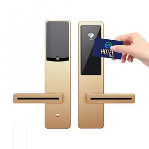 [Hot Item] Electronic Keyless Handle Smart Hotel Doorlock RFID Hotel Room Smart Card Systems