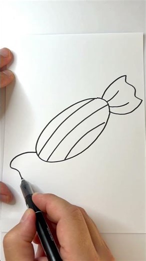 🍬 The fastest way to draw a candy! 🍬 #drawing #candy