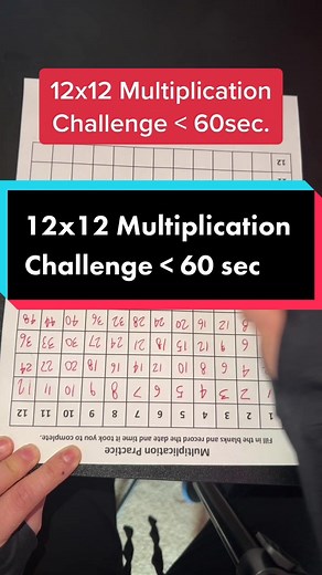 Master the 12x12 Multiplication Table with This Fun Challenge!