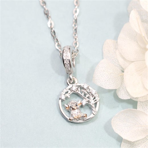 Highland Cow Jewelry Cute Cow Charm 925 Silver Scottish Animal Bead Gift for Her Cow Lover Birthday Gift Farm Animal Charm - Etsy
