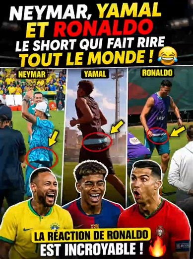 😱 Neymar, Yamal, and Ronaldo: Their shorts are cracking everyone up! 😂⚽