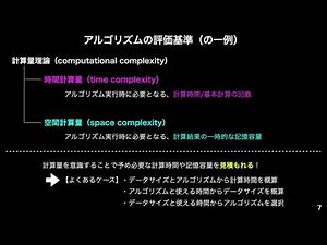 【6-3】アルゴリズムの評価基準（の一例） [第6講:計算量の基礎]