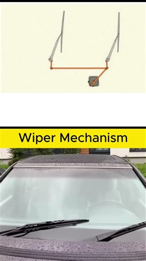 How Car Wiper Mechanism Works | Engineering Explained #shorts #viralvideo #mechanical #automobile