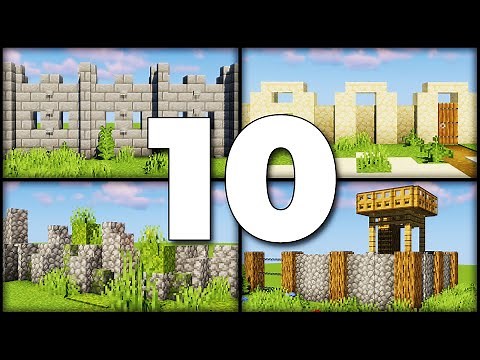 Die 10 einfachsten Minecraft Mauern 🔟 Minecraft Bauideen Crocodileandy