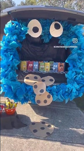 Creating the best COOKIE MONSTER trunk or treat! #shorts