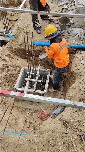 Pouring Concrete Footing by Hand | Foundation Building Step-by-Step #Construction