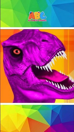 Purple T-rex Dinosaur Where Are You? Finger Family #shorts #kidssongs #learncolors #nurseryrhymes