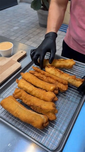 Fried Cheeseburger Sticks! The cheeseburger glow-up 🍔✨