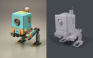 3DMAX建模—硬表面BOX机器人基础模型制作教程