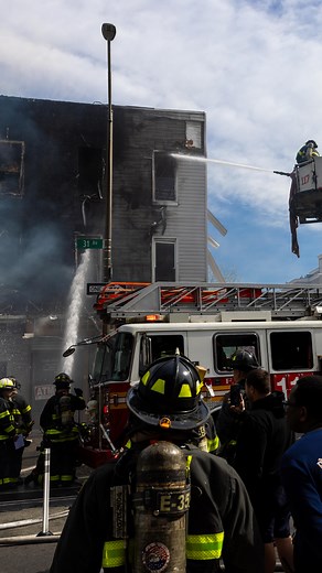 51K views · 4K reactions | 4/20/2025: Early Easter morning, a 3rd alarm fire took place in the Astoria neighborhood of Queens. The fire extended to every floor in the building including the exposures. It also made its way extending through the roof. #fdny #firedept #firedepartment #nyc #astoria #queens #newyorkcity #firemen #firewomen #fireman #firewoman #firefighters #firefighters #thebravest #chiefmiller #firefighting #firephotography #firephotographer | Fire Diary New York | Facebook