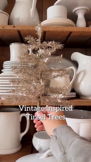 The tinsel tree drop is here! Plus a few adorable glass bottom bottlebrush trees with satin bows! Everything is available on our website. The link to get there is in my bio🤎 | Havenberry