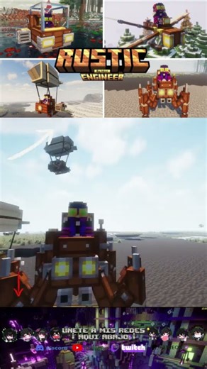 Steampunk mod with amazing vehicles / Rustic Engineer / #mod #minecraft