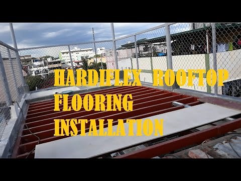 Cement board rooftop flooring installation