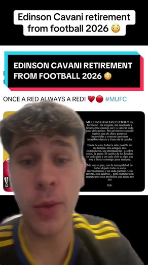 Edinson Cavani's Retirement Announcement in 2026