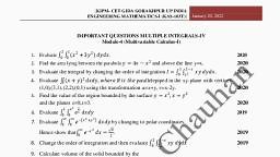 Multivariable Calculus-I - Engg. Maths-I KAS103T - Notes - Teachmint