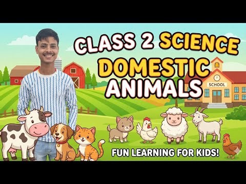 Domestic Animals for Kids | Class 2 Science | Farm & Pet Animals | Learn with Fun