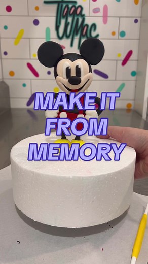 MEMORY CHALLENGE! Trying to make Mickey Mouse from MEMORY ONLY, with no reference pic! It was SO HARD!! Sound on for best experience 🤣 WHICH CHARACTER NEXT?? #tiggamac #okiedokie #cakevideo #cakedecorating #cake #memory #memorychallenge #makeitfrommemory #mickeymouse #fondant
