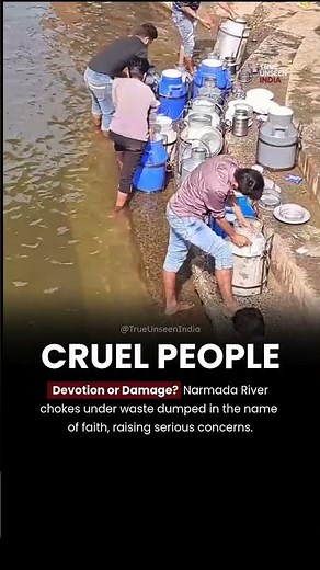 Narmada Is a River, Not a Garbage Dump | Pollution in the Name of Faith? #news #pollution