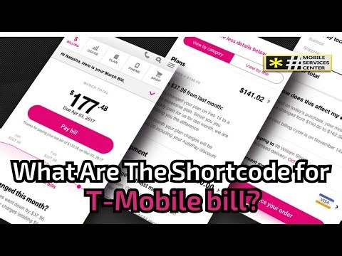 What Is the short code for T Mobile bill, And more.