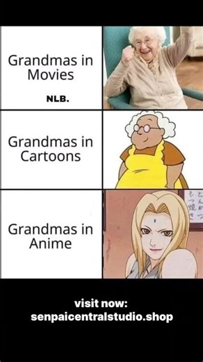 why Grandma's in anime 😭 is soo.... #naruto #anime #memes