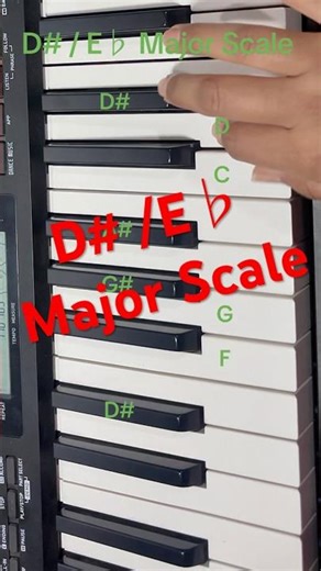 D sharp major scale /E flat major scale #keyboardpiano #fyp #sargam #pianotutorial #learnmusiconline