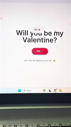 Creative Valentine Proposal Using Code | Website Proposal #valentinesday #valentine #trending