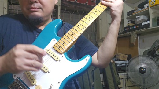Testing Fenandez Strat after stengless, graphtech nut and fender pickups install. | PAPI's Guitar