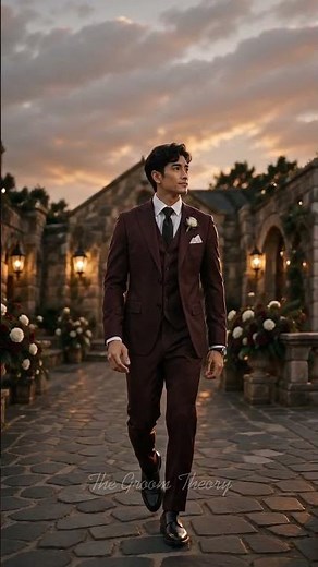 Burgundy Three-Piece Suit | Groom Style for Elegant Weddings