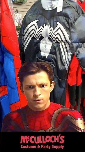 Finding a Venom costume with the Spiderman costumes. #shortvideo #costume #marvel