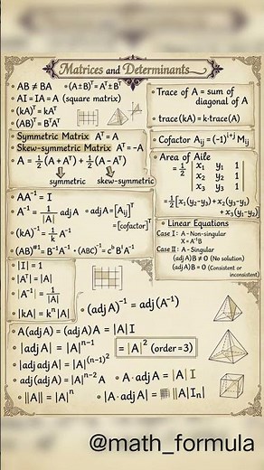 How to Remember Matrix Formulas Easily? | Maths Shortcut Tricks