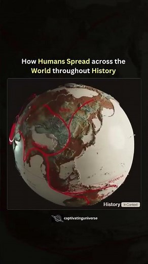 How Humans Spread across the World throughout History #history #earth