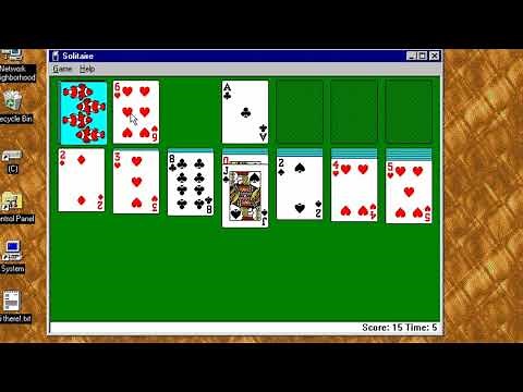 懐かしのWindows95 ソリティア