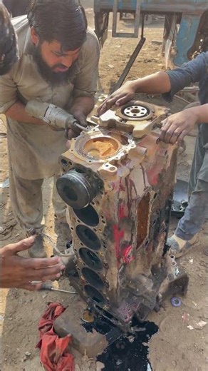 How to remove stuck piston from engine #shorts #enginemaintenance #pistons