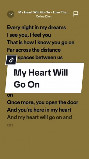 Celine Dion 'My Heart Will Go On' Full Lyrics