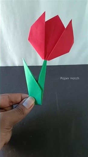 Easy Tulip Origami 😍🌷 #shorts #origami