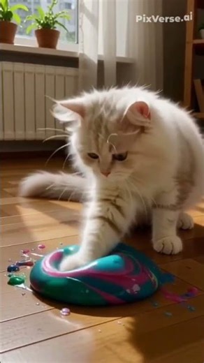 #slime #cat #aicat #cute #funny #satisfying