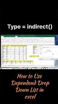 how to use dependent drop down list in Excel #trendingshorts #excel #shortcutkeys #exceltutorial