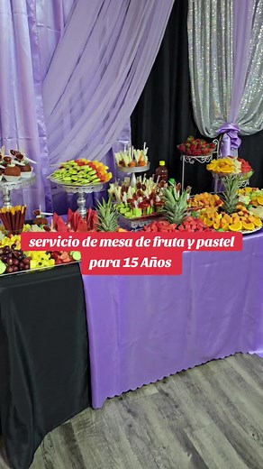 Fruit Table and Cake Service for 15th Birthday | Betty's Sweet Creations