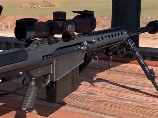 巴雷特M107A1狙击步枪(带消音器)实弹射击_哔哩哔哩_bilibili