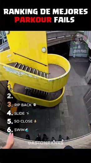 TOP 5 MOMENTOS DE PARKOUR FAILS (Parodia) Rankings EN ESPAÑOL #shorts #humor