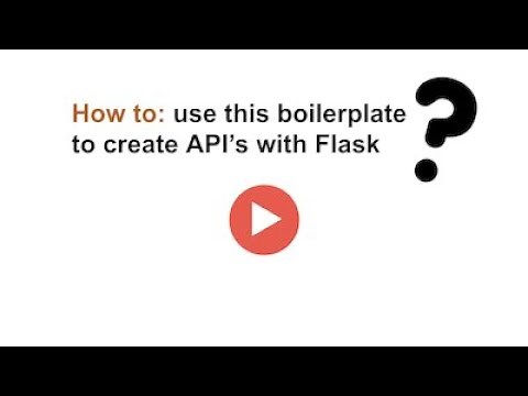 How to use the boilerplate for Flask API and SQL Alchemy