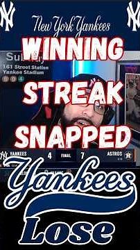 Winning Streak Snapped!! Astros SALVAGE the final game. Yankees take the series and head to Texas!