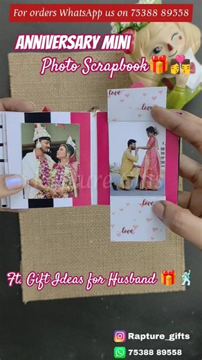 Handmade anniversary scrapbook🎁👩‍❤️‍💋‍👨 | photo album | Gift Ideas for Husband| Tutorial